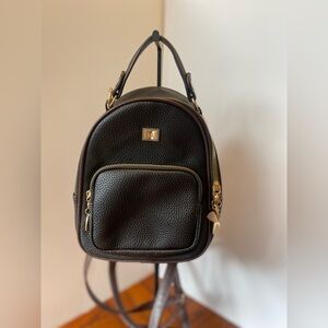 RL Black Textured Backpack